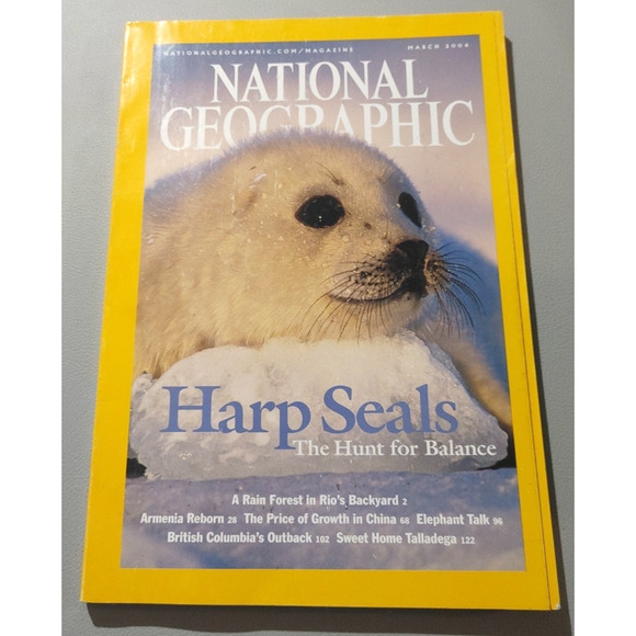 National Geographic Magazine March 2004 Harp Seals Rain Forest Elephant Armenia - Picture 1 of 11